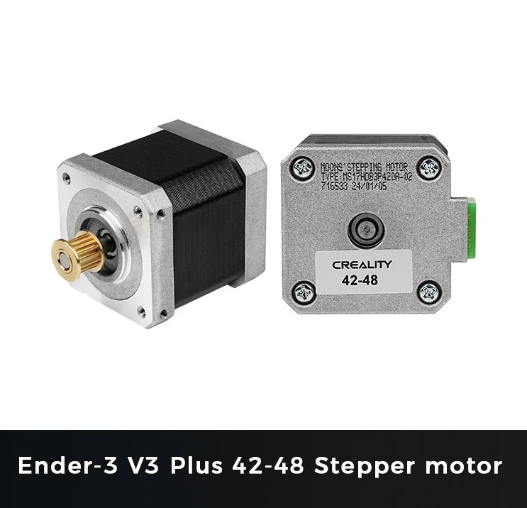 Stepper Motor Nema17 - Creality Ender-3 V3 Plus用42-48ステッピングモーター、2A 1.8度丸軸Nema 17モーター、3Dプリンター交換部品