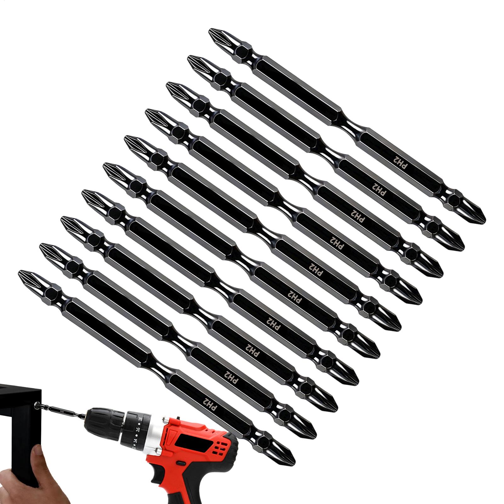 End Mill Set - ドリル用磁気ビット両端フライス加工磁気ドライバーヘッドキット多機能ドライバービットセット産業用