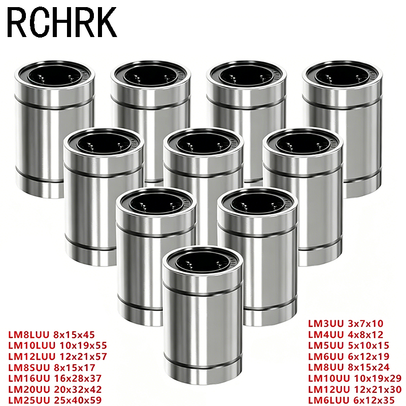 Lm8Uu Bearing - 4/10 個 LM8UU LM10UU LM16UU LM12UU
