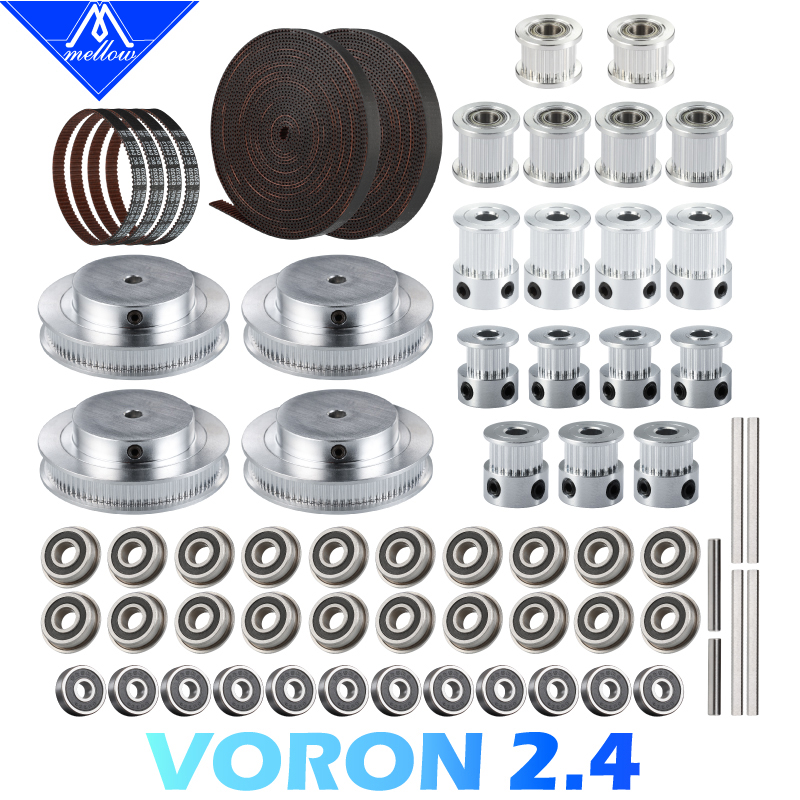Gt2 Belt - Mellow-モーションキットvoron 2.4,gt2 LL-2GT,タイミングベルト,2gt歯,プーリーベアリング,625 f695,部品