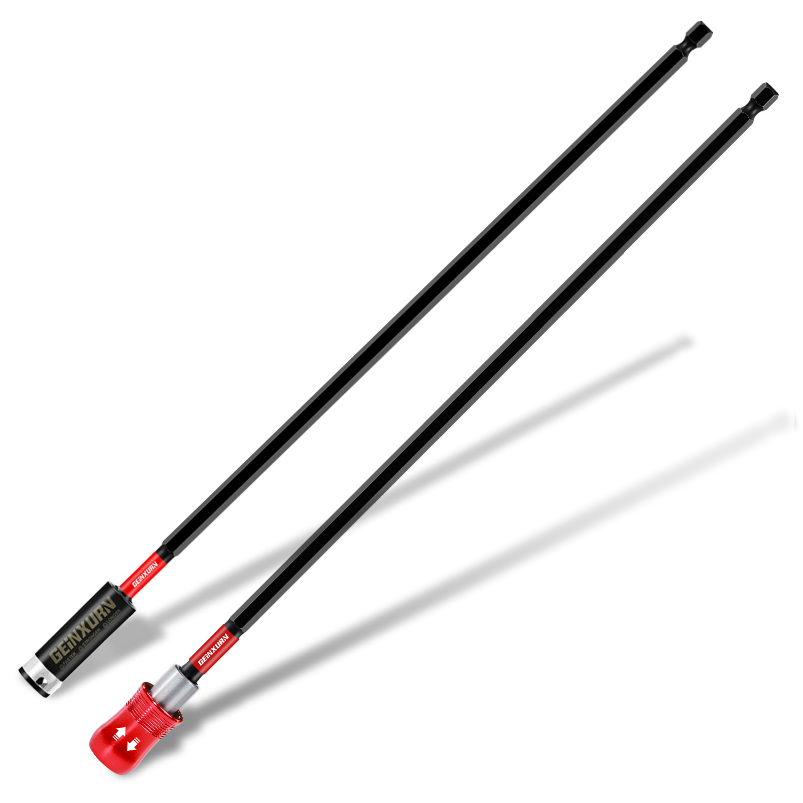 Drill Bit Set - Geinxurn 2本セット ドライバービットセット。6インチのインパクトドライバービット1本と、6インチのインパクト磁石付きドライバービット1本が含まれます。1/4インチ六角軸、S2合金鋼製。