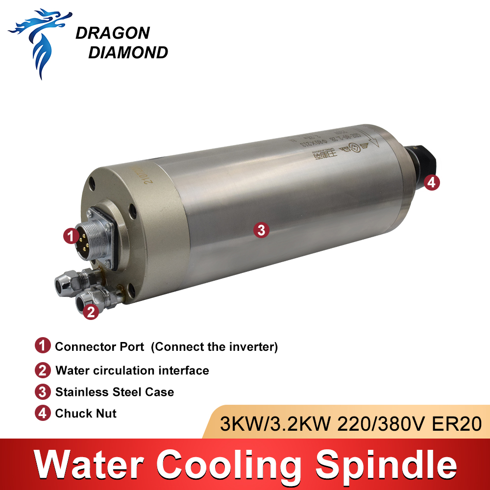 CNC工作機械用水冷スピンドルモーター,380V,7a,22 - Water Cooled Spindle のレビューと価格