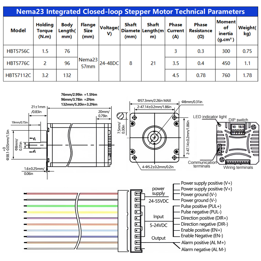 57mm Nema23 クローズドループギア付きステッピング - Nema23 Stepper のレビューと価格