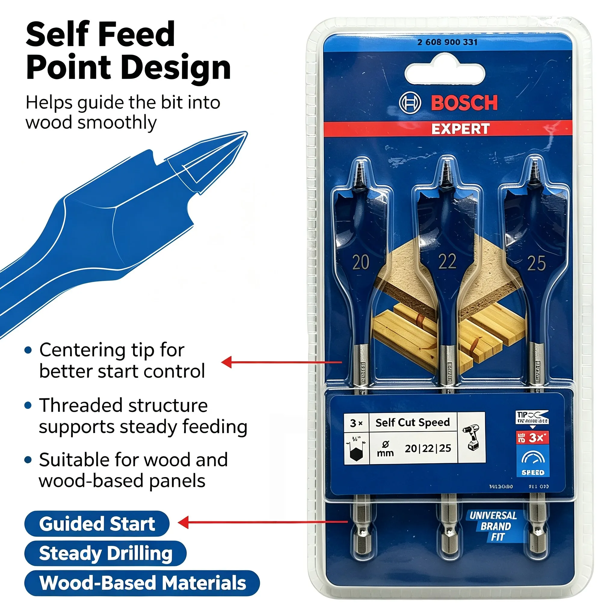 ボッシュ エキスパートシリーズ ドリルビット 152mm 長 - Drill Bit Set のレビューと価格